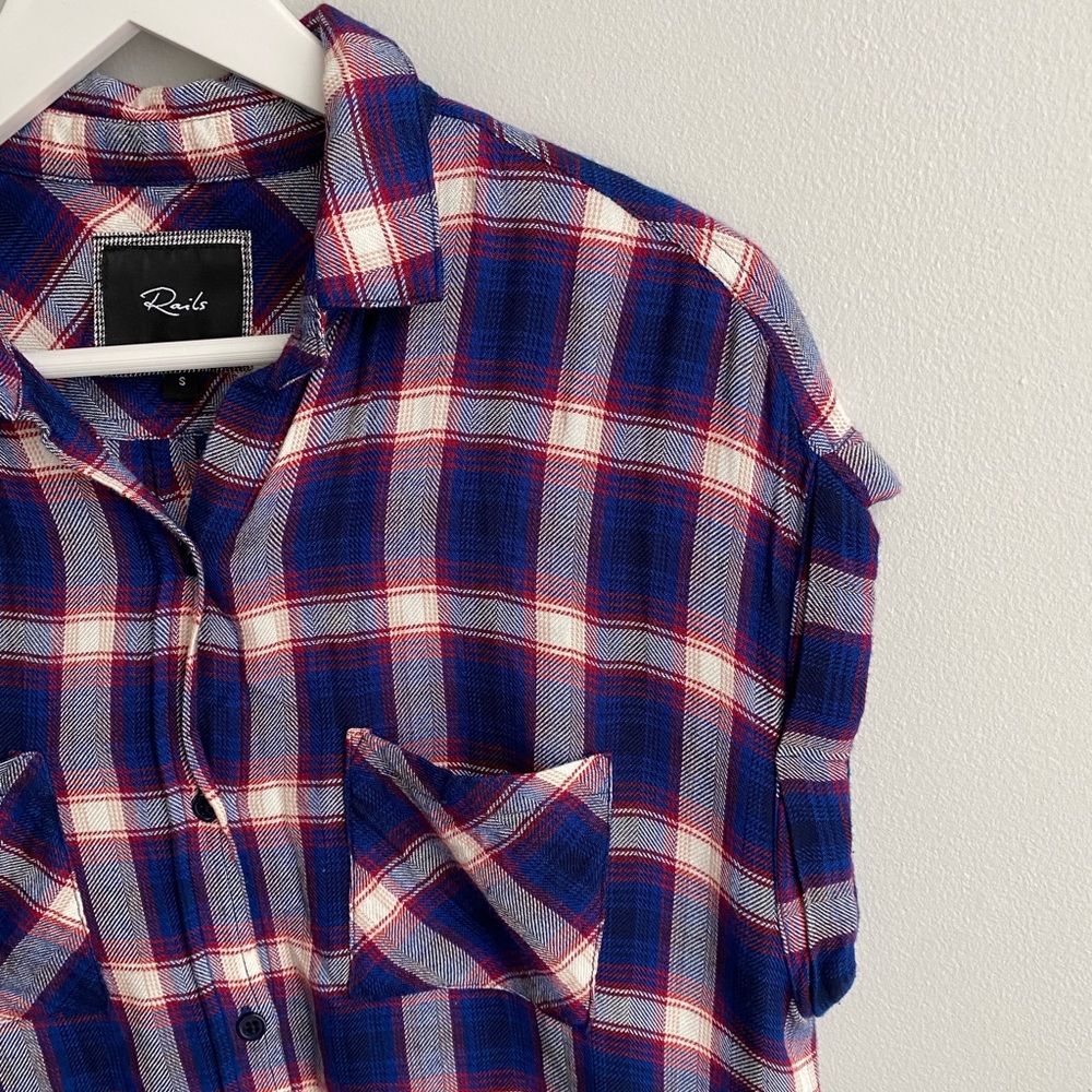 Rails Britt Sleeveless Plaid Button-Down - image 3